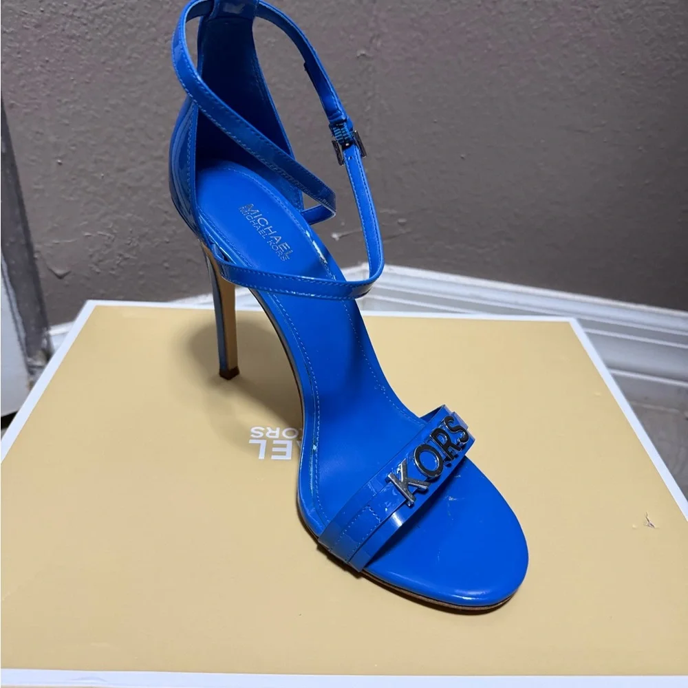 Michael Kors Vibrant Blue Strappy Heels - Picture 1 of 6